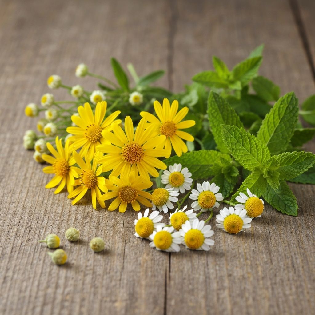 Historische alpine Kräuter